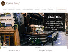 Tablet Screenshot of hishamhotel.com.jo